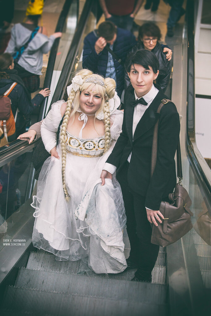 Cosplayer:innen auf der Buchmesse Frankfurt.